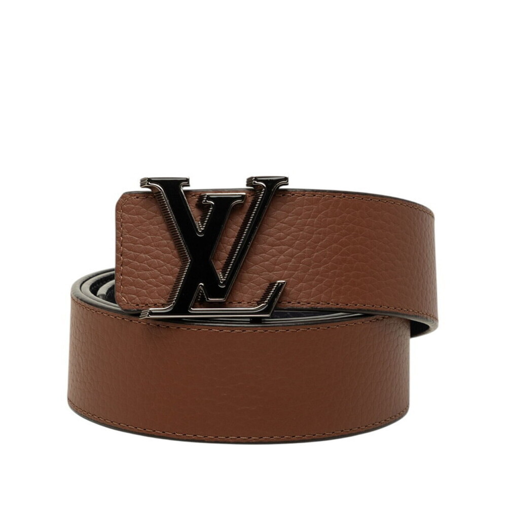 Louis Vuitton LV Tilt Reverse Logo Buckle Reversible Belt M0027 Black Brown T...
